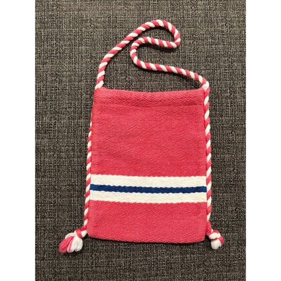 UNBRANDED Red White Blue Stars Greek Woven Vintage Hippie Tote Crossbody Bag - Picture 3 of 7